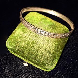 Art Nouveau Sterling Silver Bangle